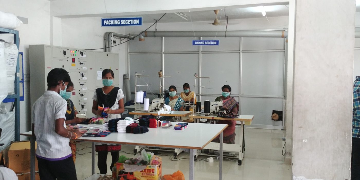 Packing section at the Allwin Socks factory