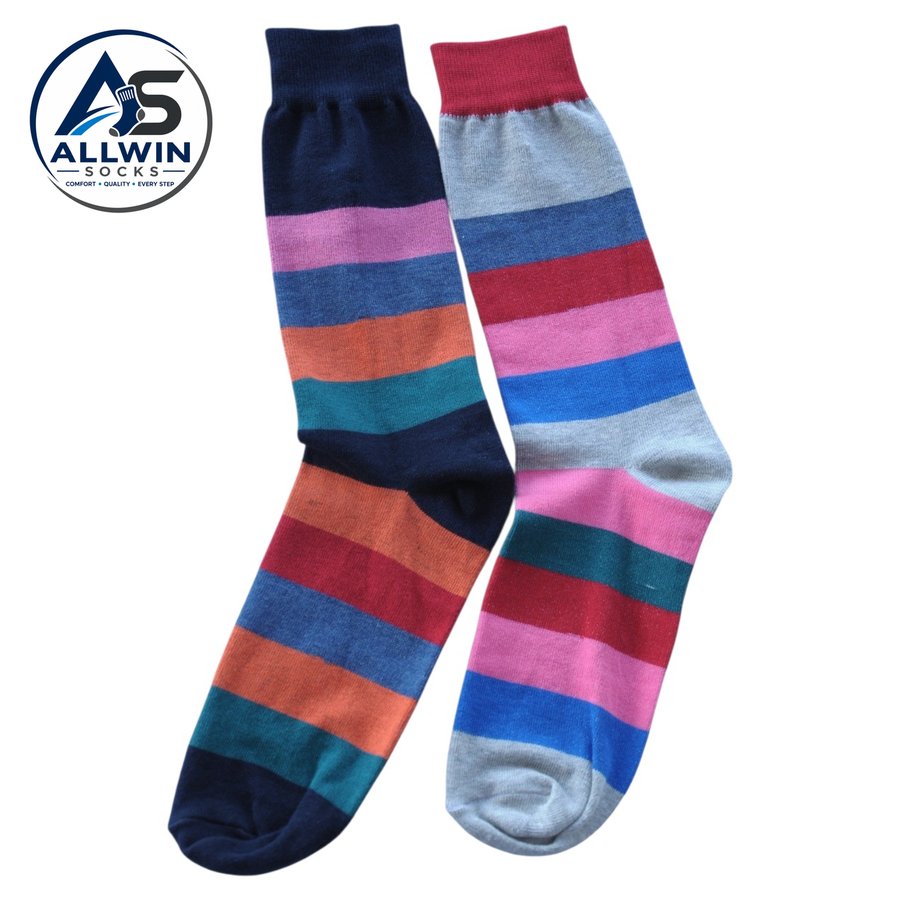 Men's socks in wide rugby stripes